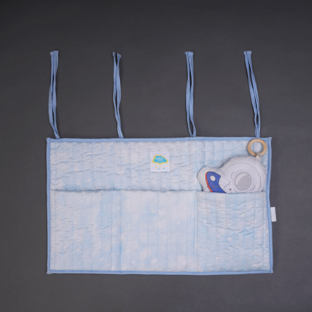 Fancy Fluff Organic Cotton Crib Organiser - Nova