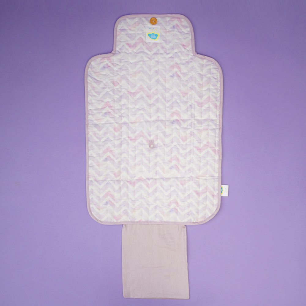 Fancy Fluff Organic Cotton On-The-Go Changing Mat  - Pixie Dust
