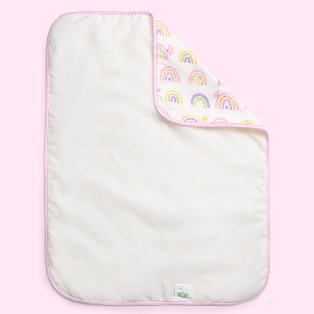 Fancy Fluff Organic Bed Protector - Rainbow Dreams