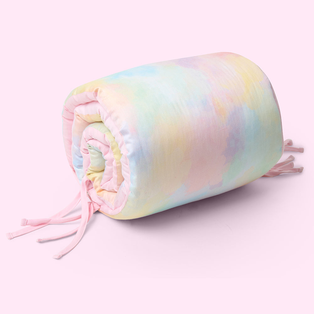 Fancy Fluff Organic Cot Half Bumper - Rainbow Dreams