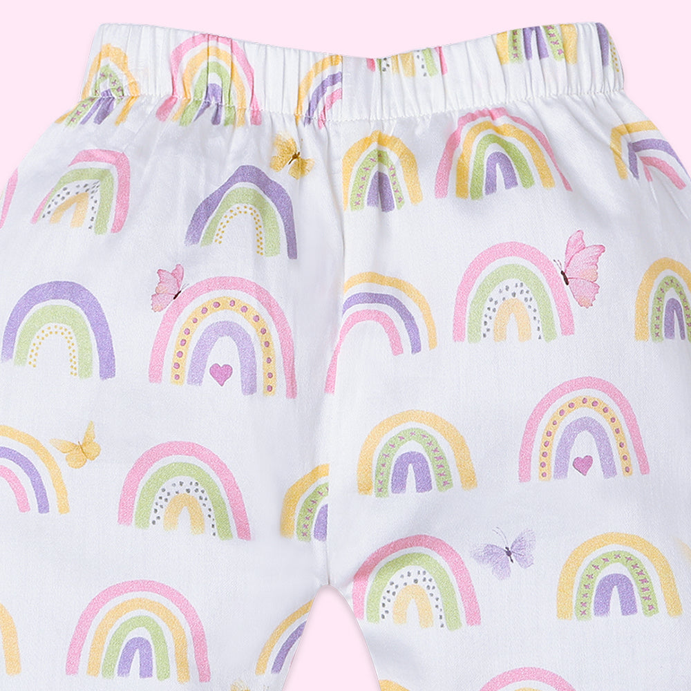 Fancy Fluff Organic Night Suit - Rainbow Dreams