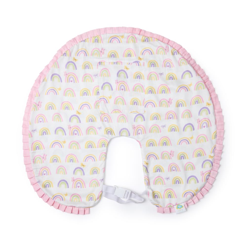 Fancy Fluff Organic Feeding Pillow Cover - Rainbow Dreams