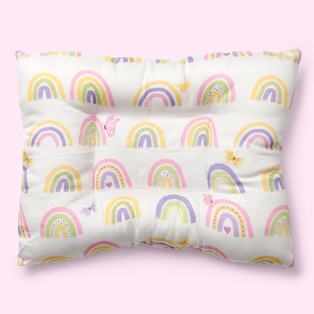 Fancy Fluff Organic Baby Head Nest - Rainbow Dreams