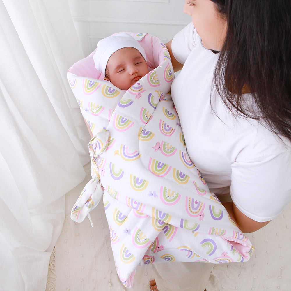 Fancy Fluff Organic Baby Wrap - Rainbow Dreams