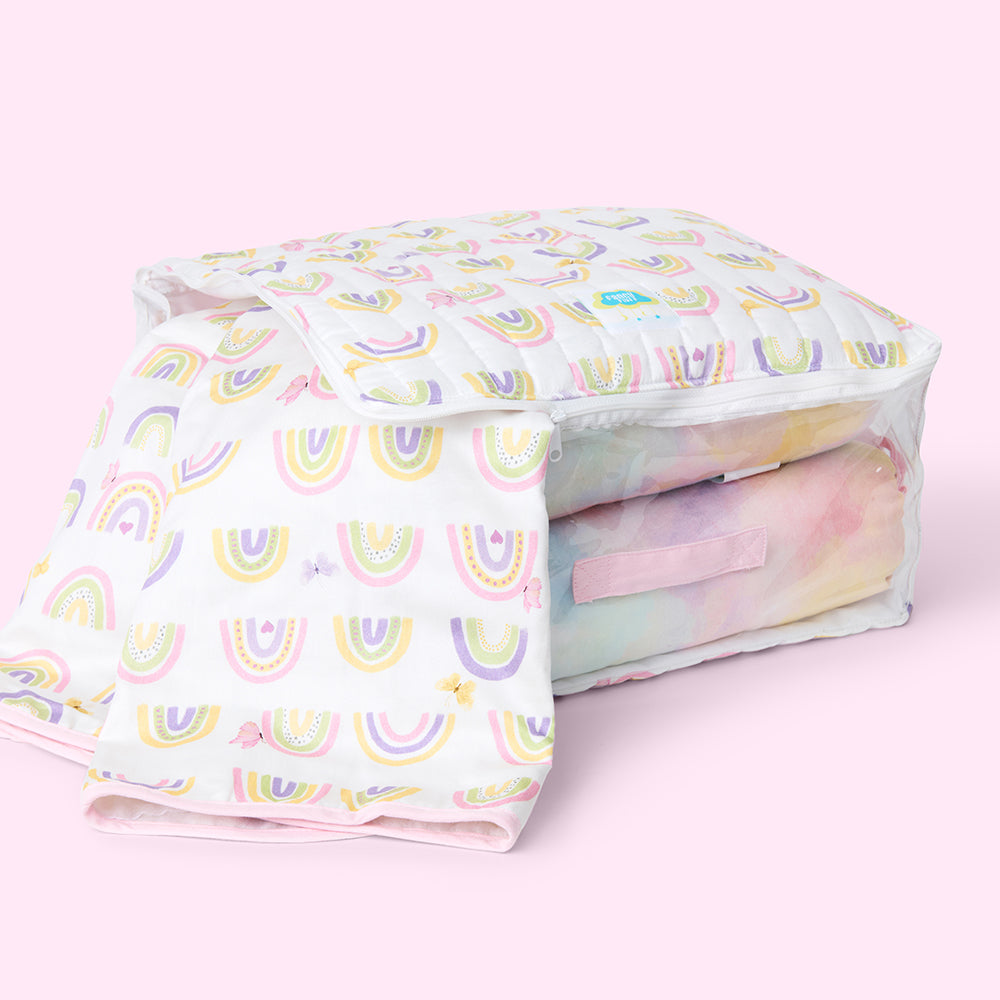 Fancy Fluff Organic Storage Bag - Rainbow Dreams (Medium/Large)