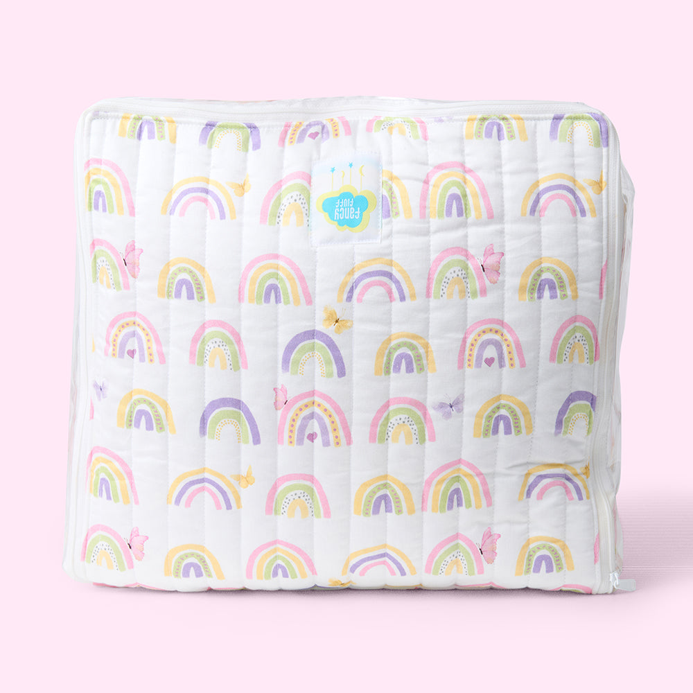 Fancy Fluff Organic Storage Bag - Rainbow Dreams (Medium/Large)