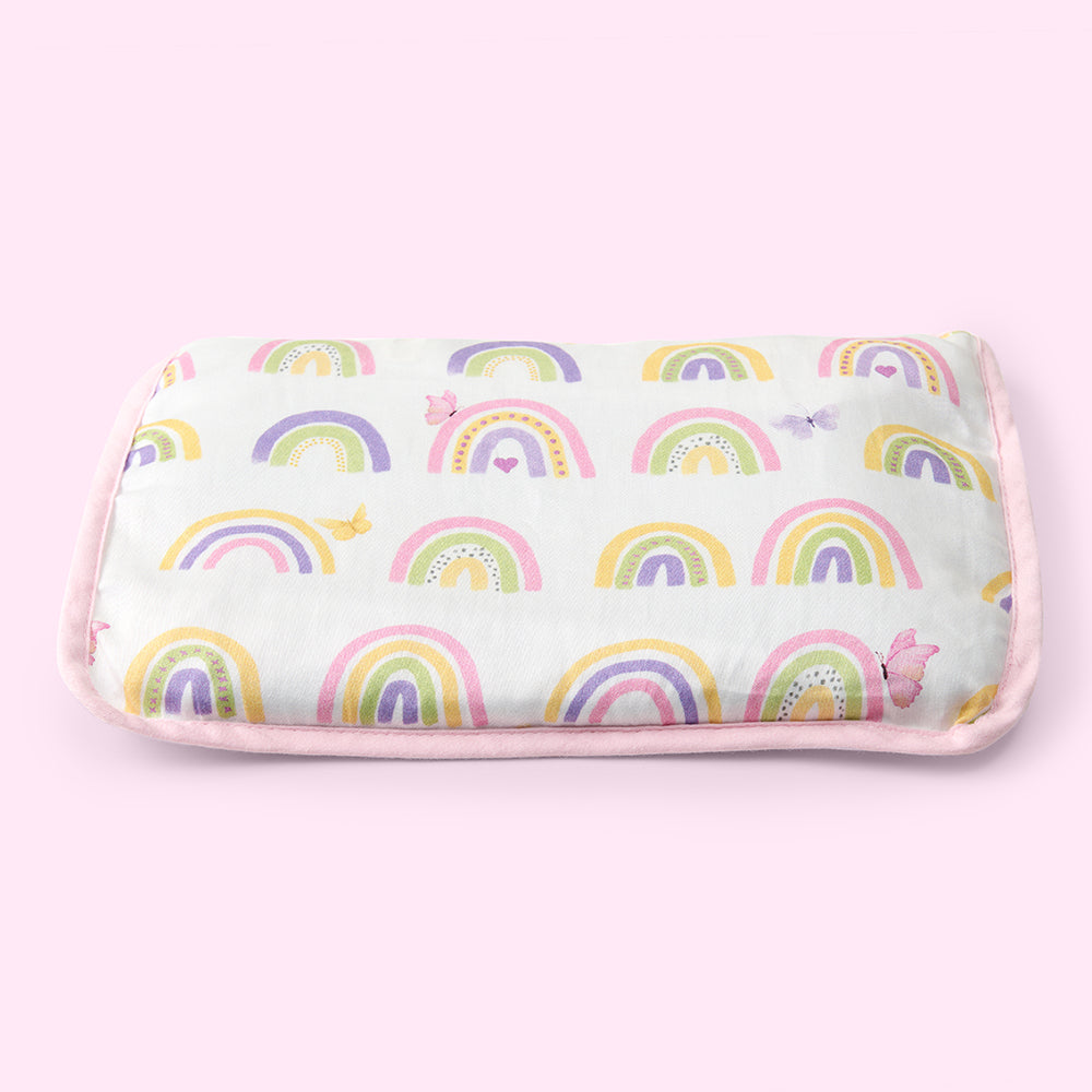 Fancy Fluff Organic Rai Pillow - Rainbow Dreams