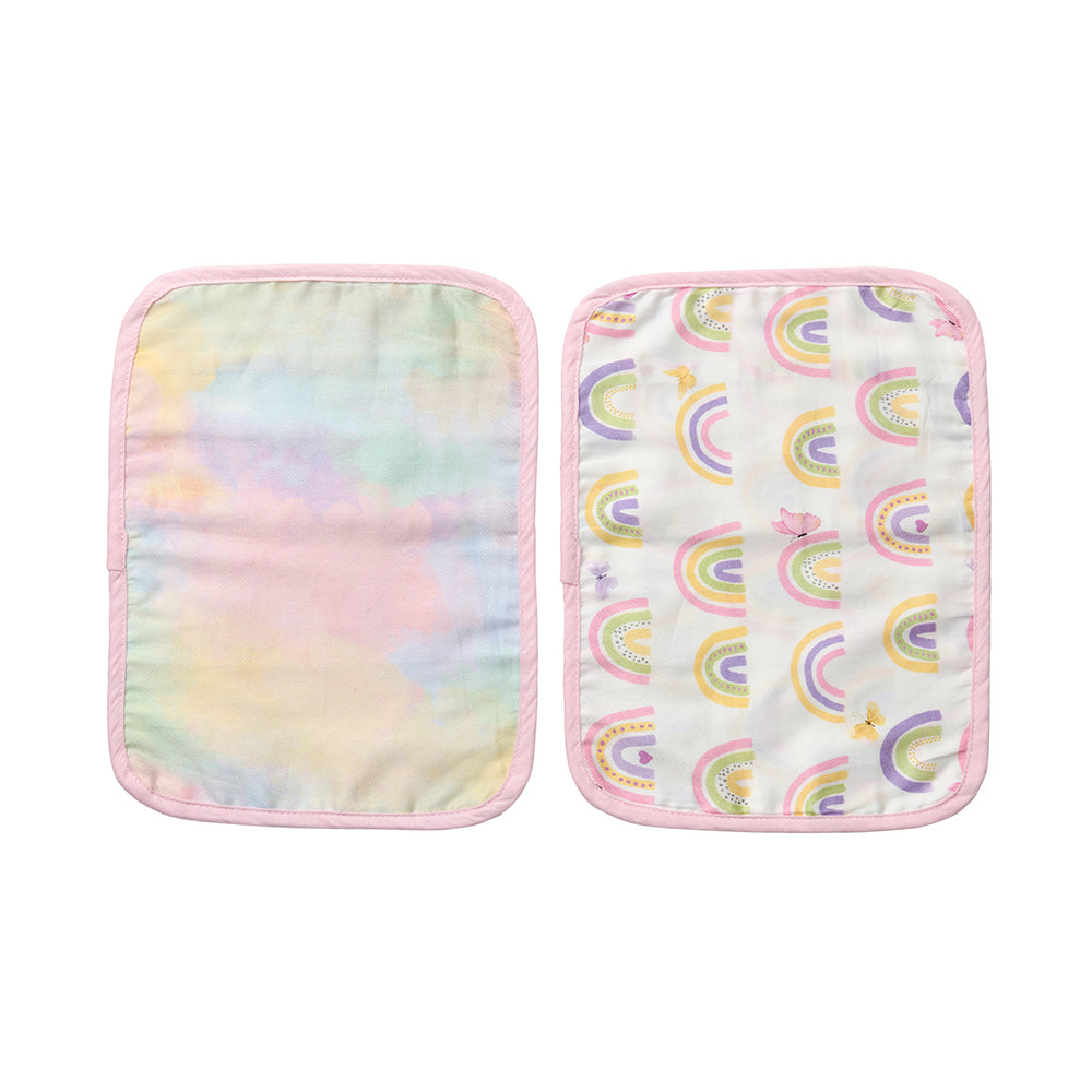 Fancy Fluff Set of 2 Organic Rai Pillow Cover - Rainbow Dreams