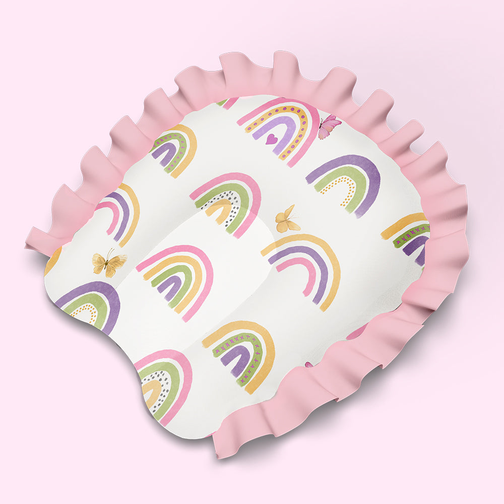 Fancy Fluff Organic U-Pillow - Rainbow Dreams