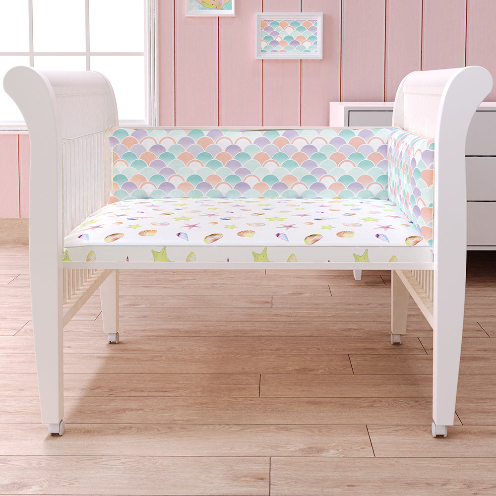 Fancy Fluff Organic Cot Half Bumper - Sea Fantasy