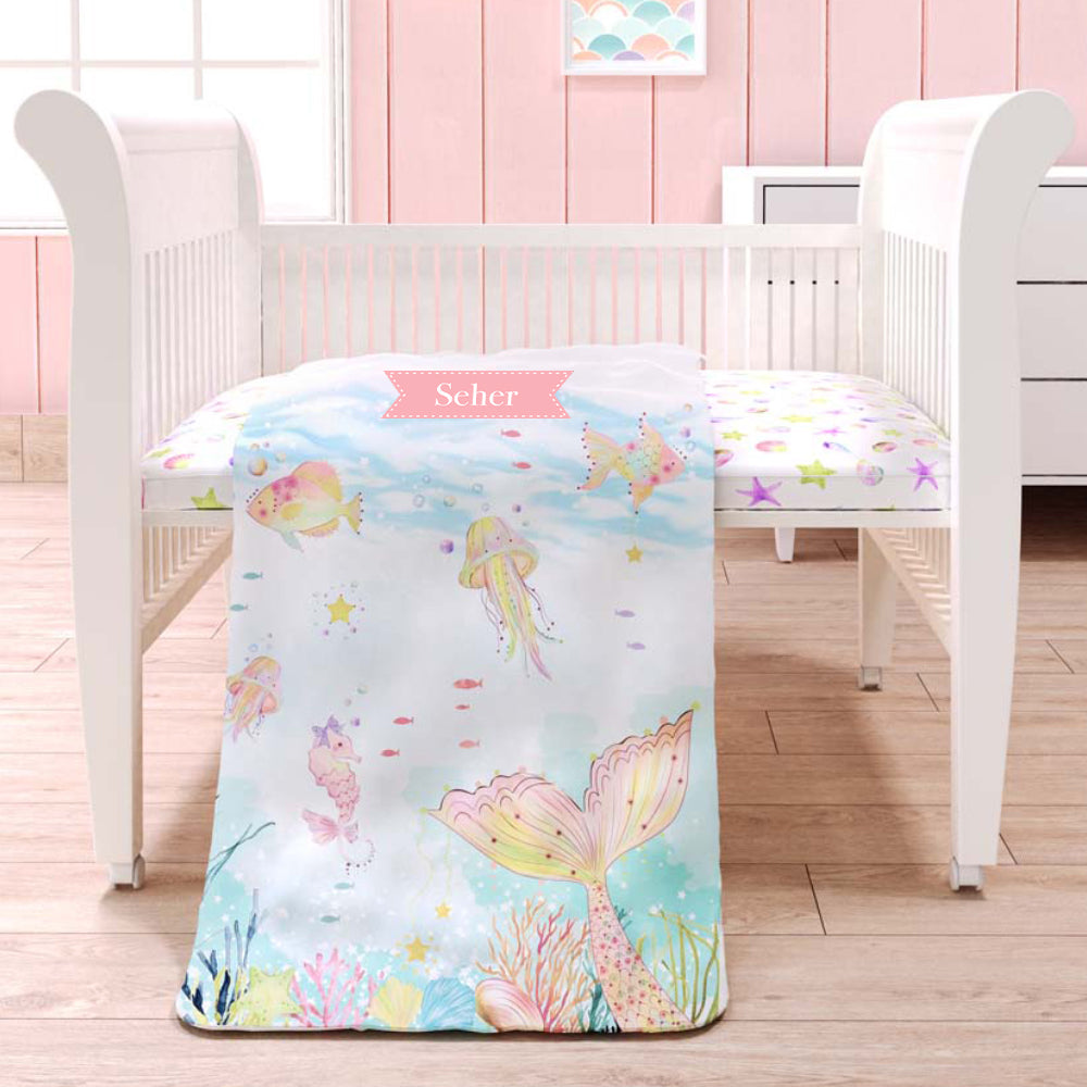 Fancy Fluff Organic Toddler/Baby Comforter - Sea Fantasy