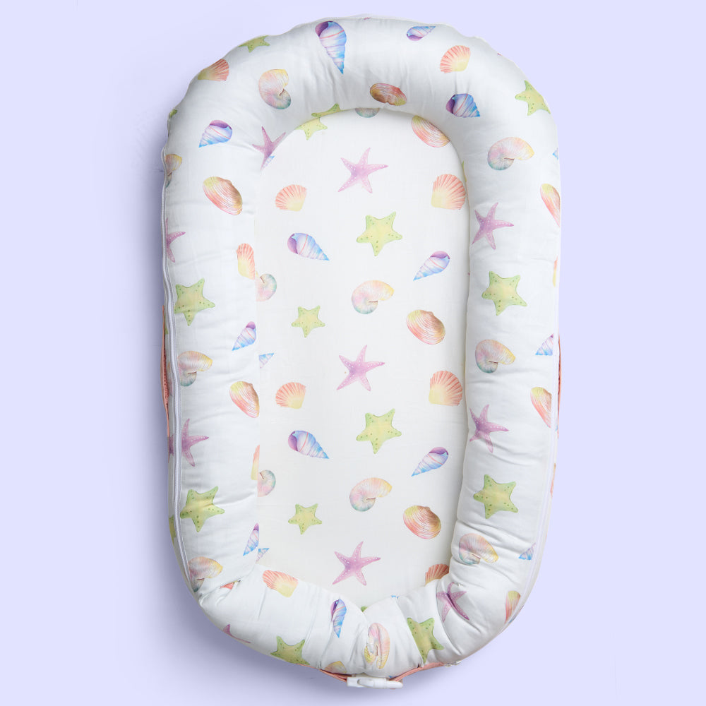 Fancy Fluff Organic Baby Cocoon - Sea Fantasy