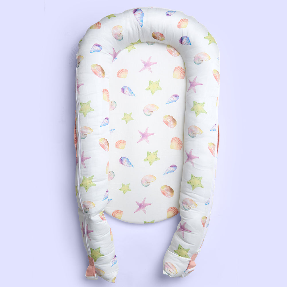 Fancy Fluff Organic Baby Cocoon - Sea Fantasy