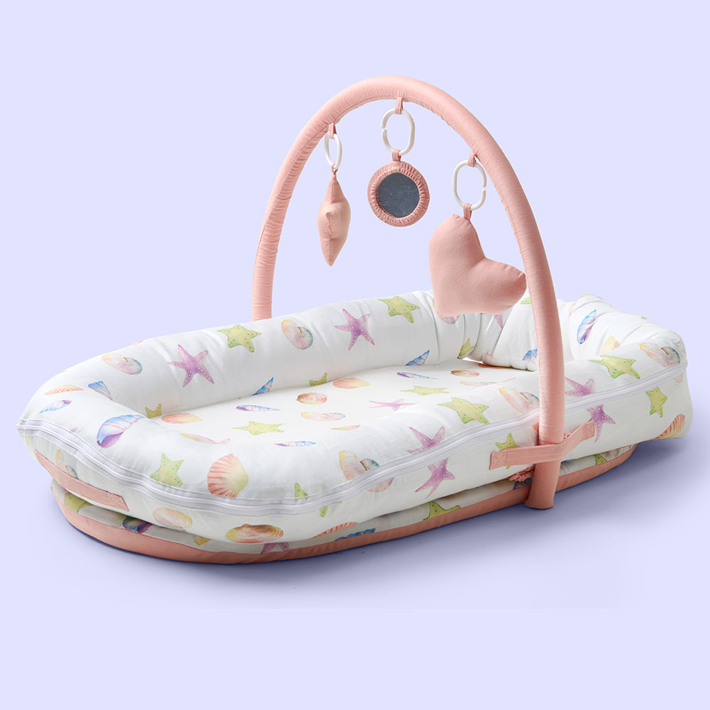 Fancy Fluff Organic Baby Cocoon - Sea Fantasy