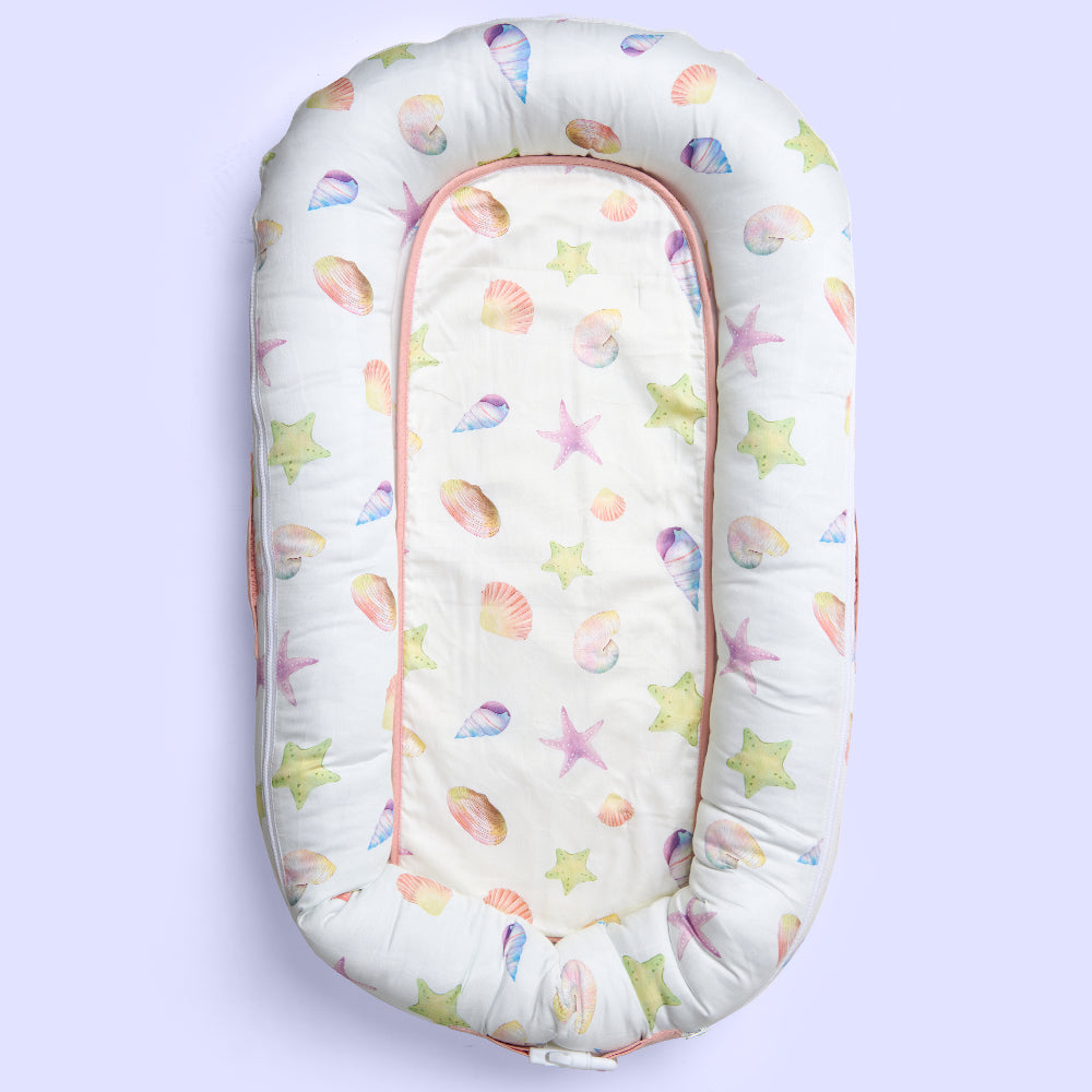 Fancy Fluff Organic Cocoon Bed Protector - Sea Fantasy