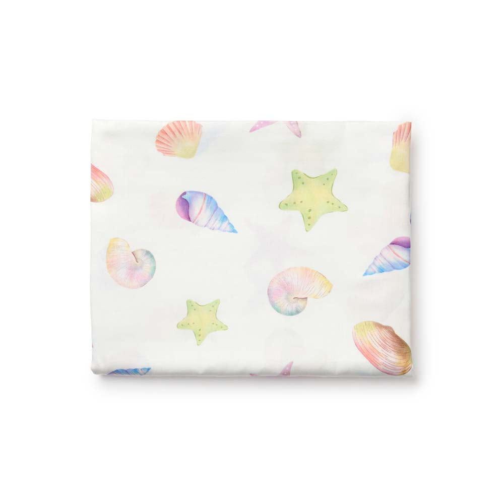 Fancy Fluff Organic Cot Bedsheet- Sea Fantasy