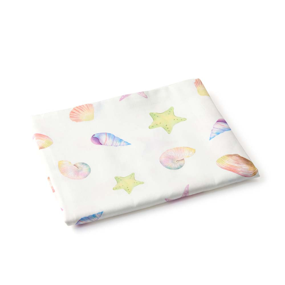 Fancy Fluff Organic Cot Bedsheet- Sea Fantasy