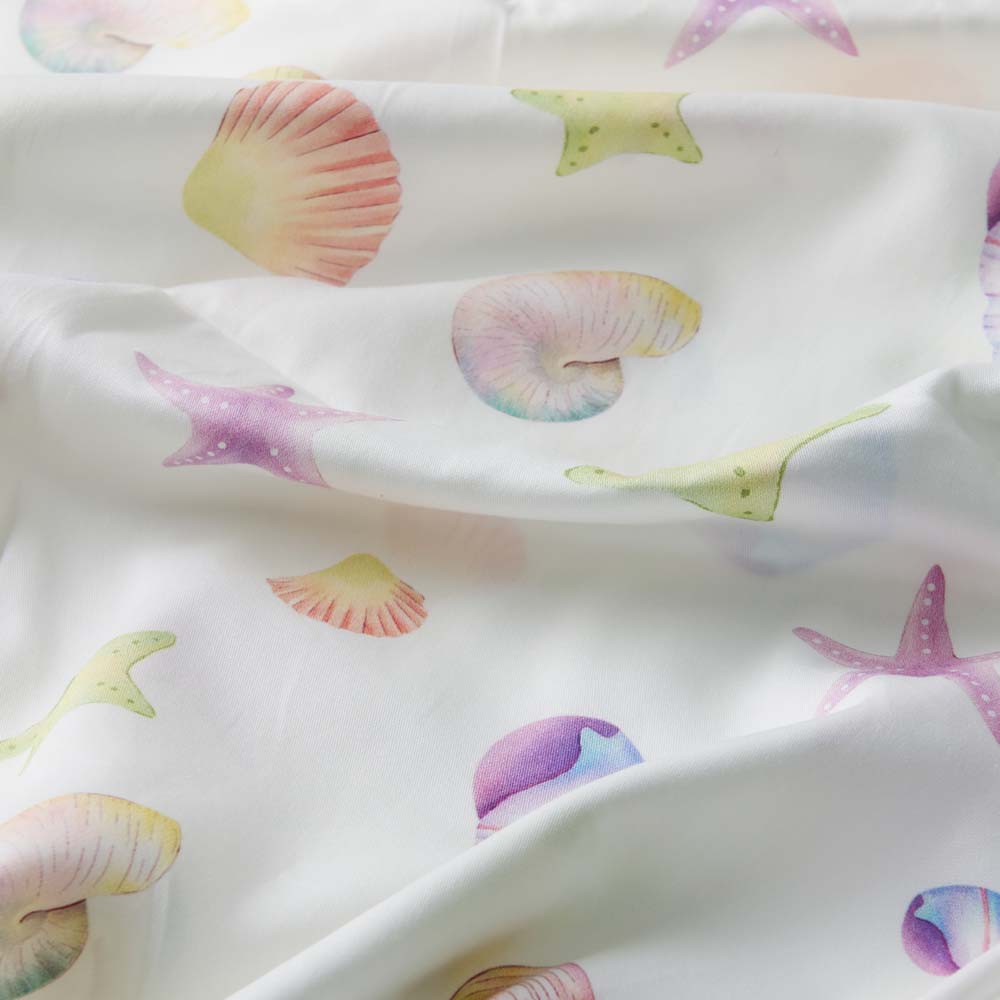 Fancy Fluff Organic Cot Bedsheet- Sea Fantasy