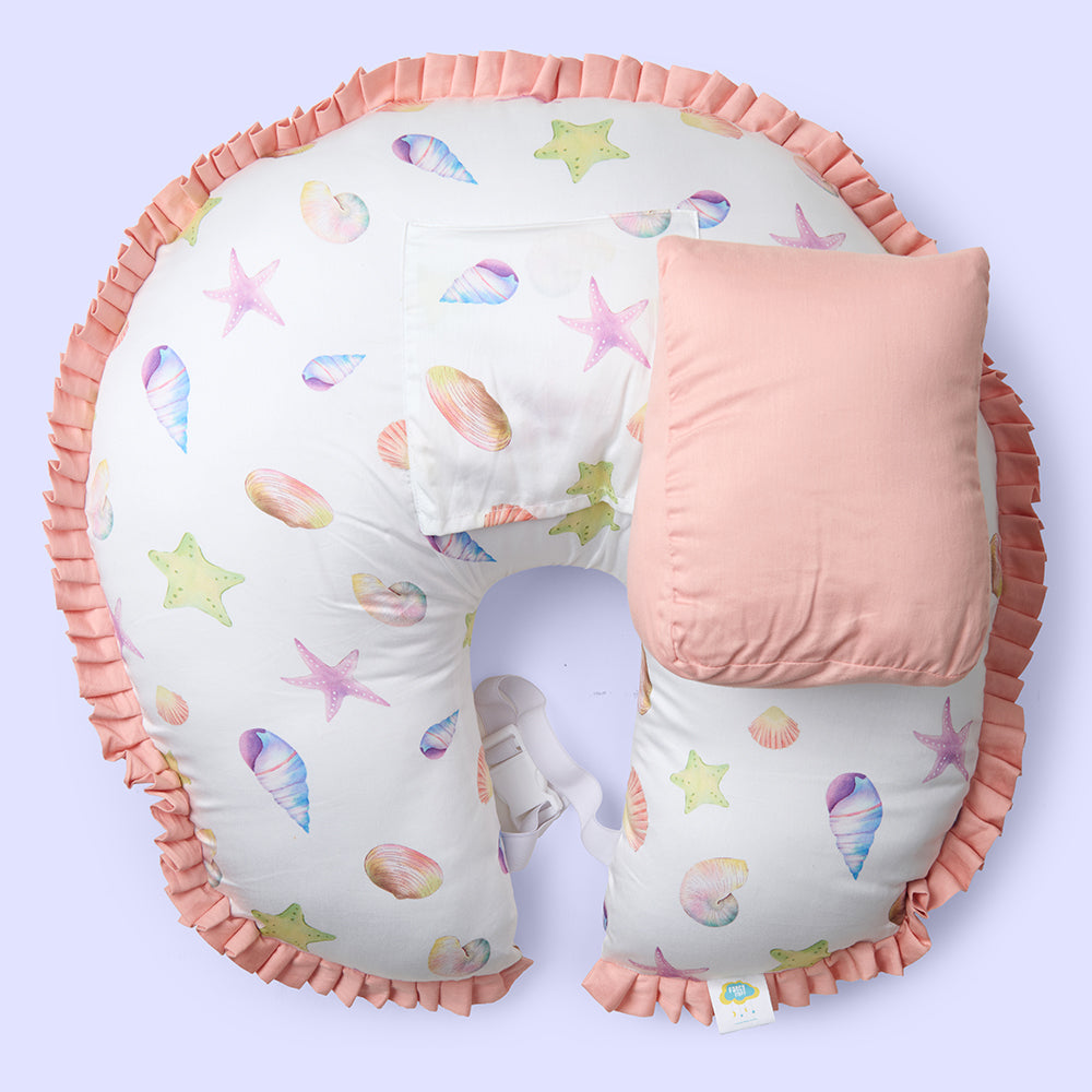 Fancy Fluff Organic Feeding Pillow + Support Pillow - Sea Fantasy