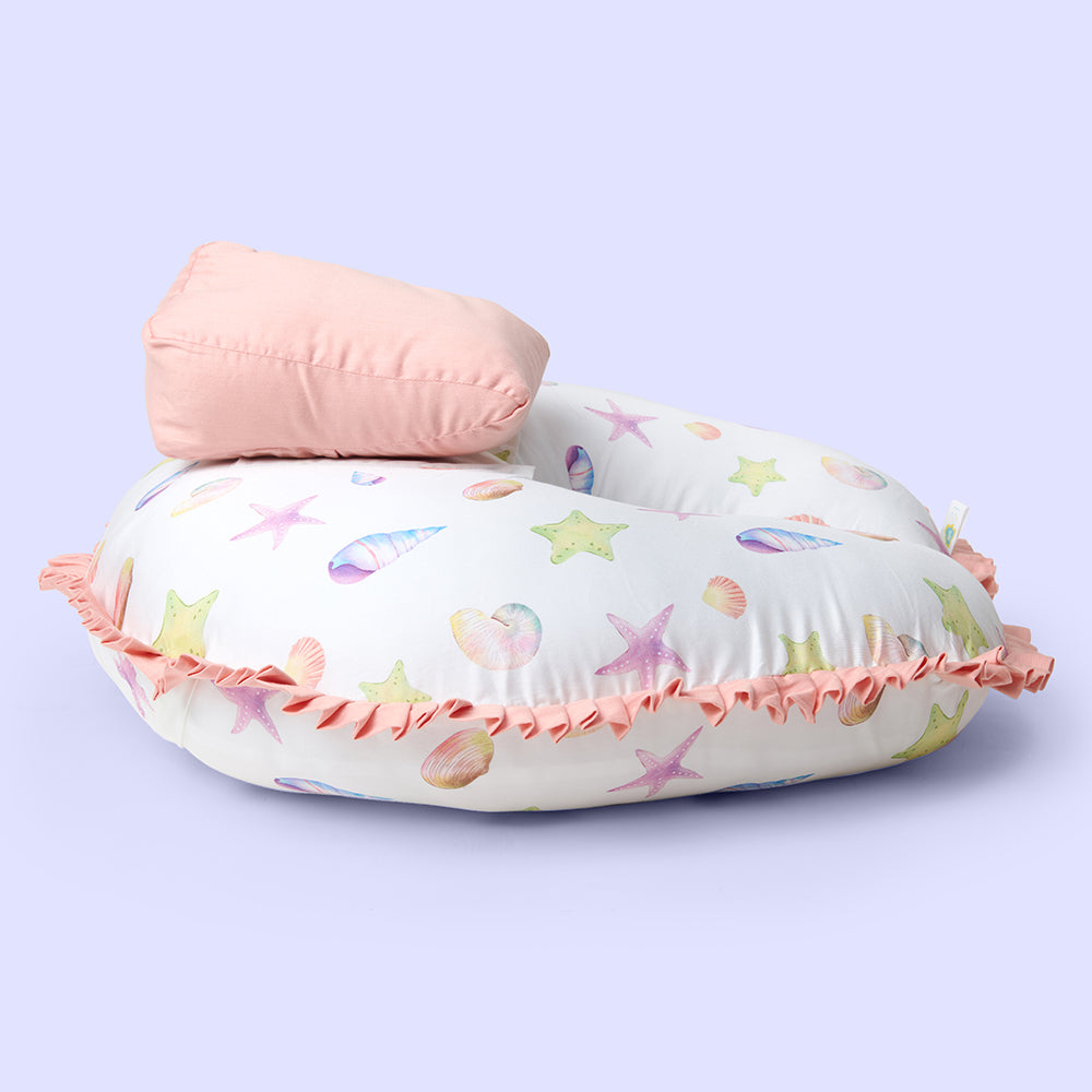 Fancy Fluff Organic Feeding Pillow + Support Pillow - Sea Fantasy