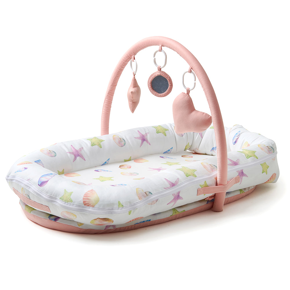 Fancy Fluff Organic Baby Cocoon Play Gym - Sea Fantasy