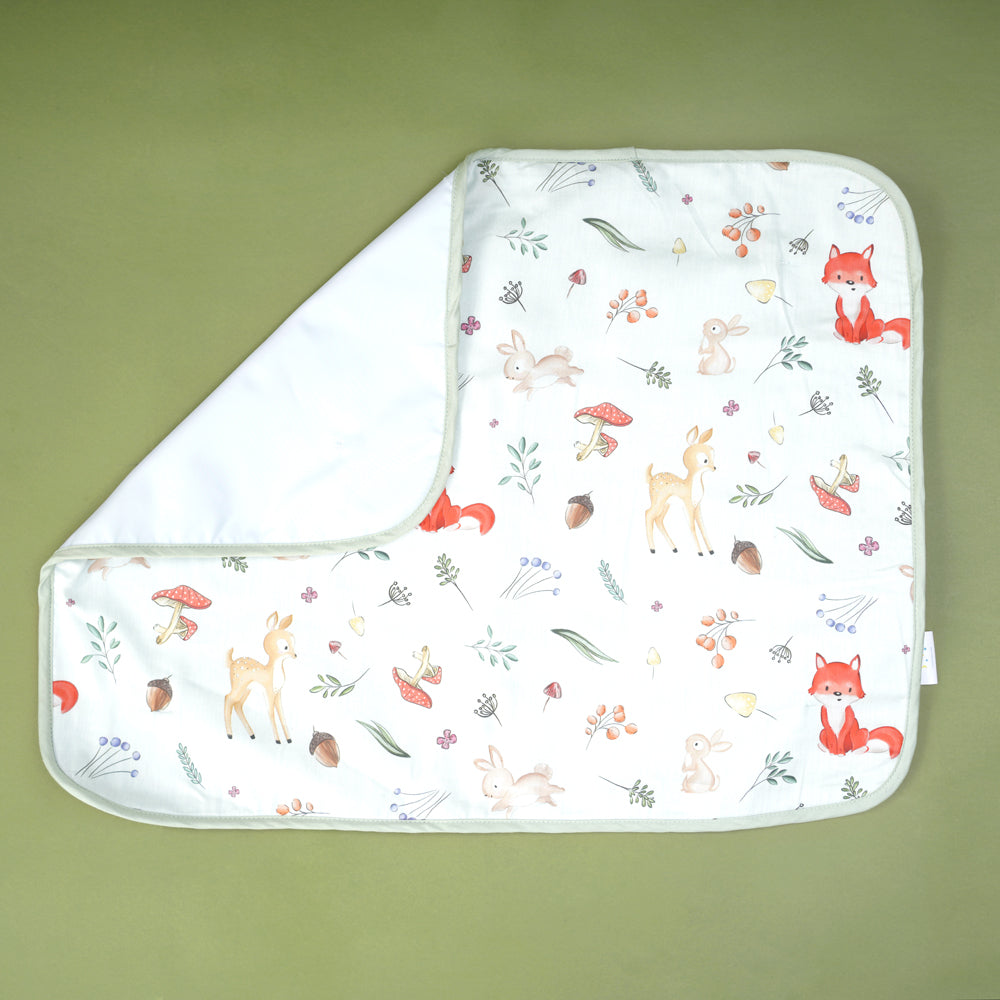 Fancy Fluff Organic Bed Protector - Woodland