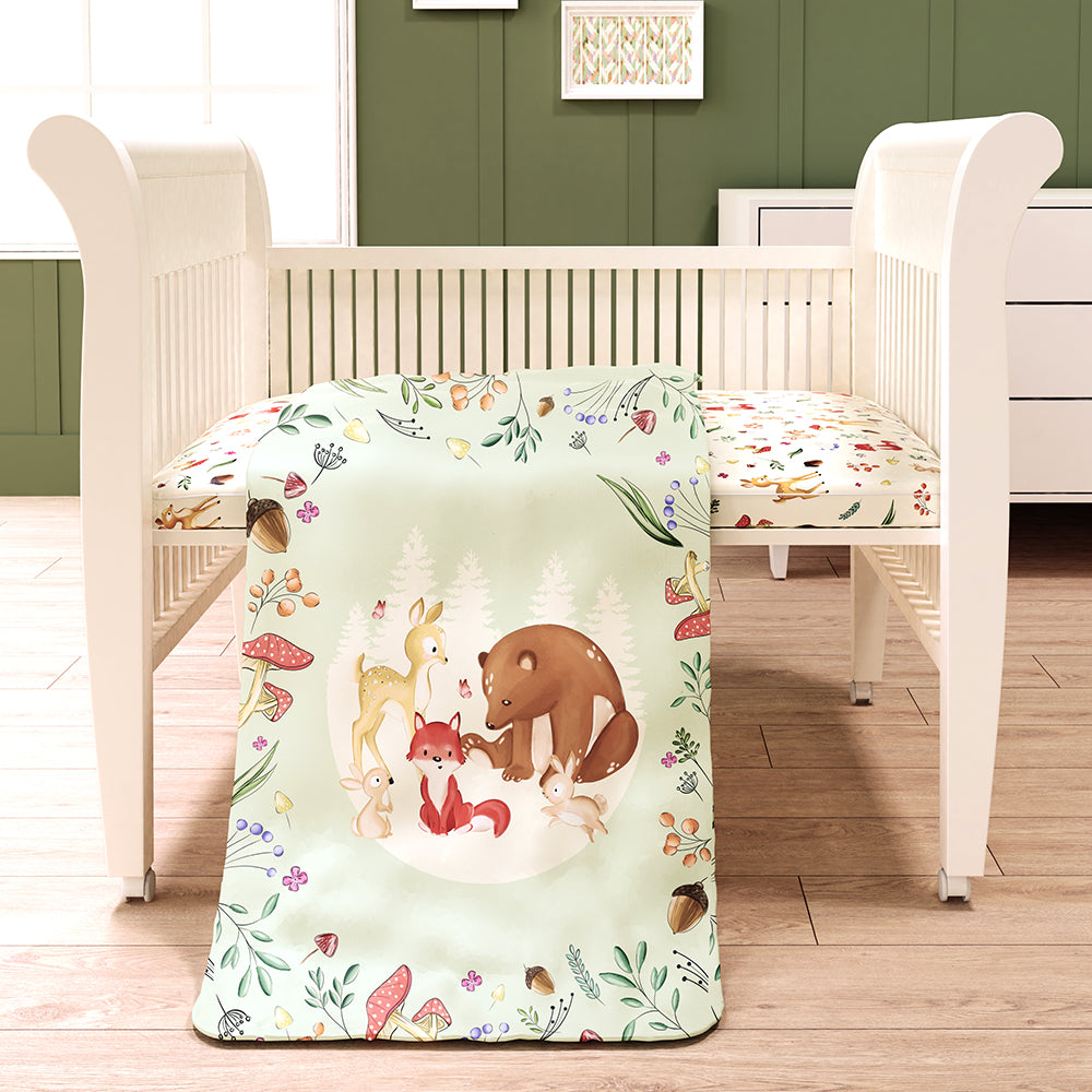 Fancy Fluff Organic Baby Comforter - Woodland