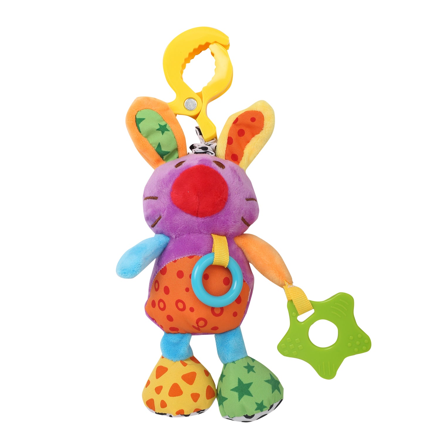 Cute Purple Hanging Pulling Toy With Teether