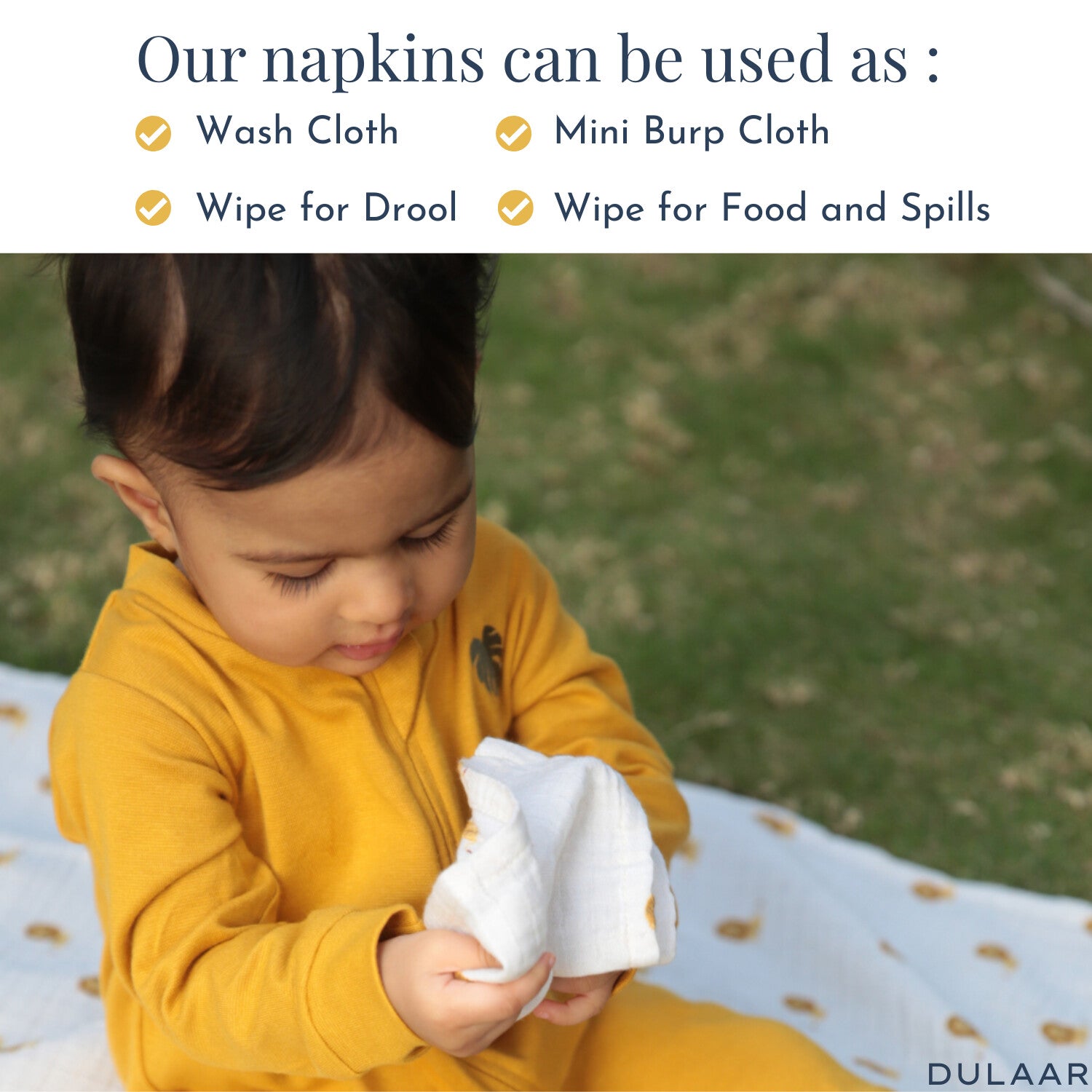Organic Muslin Face Napkin (Set of 4)