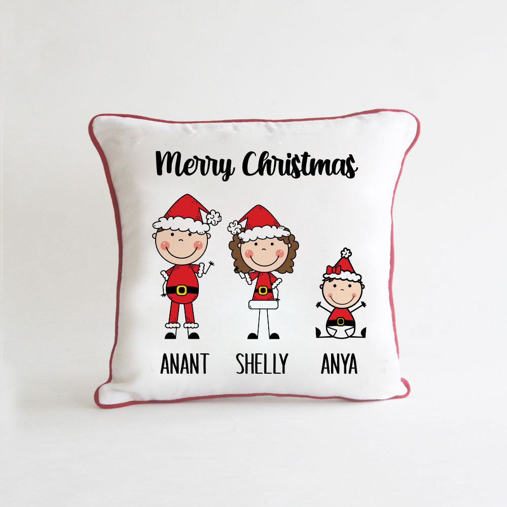 Square Family Cushion - 3 People/Pets