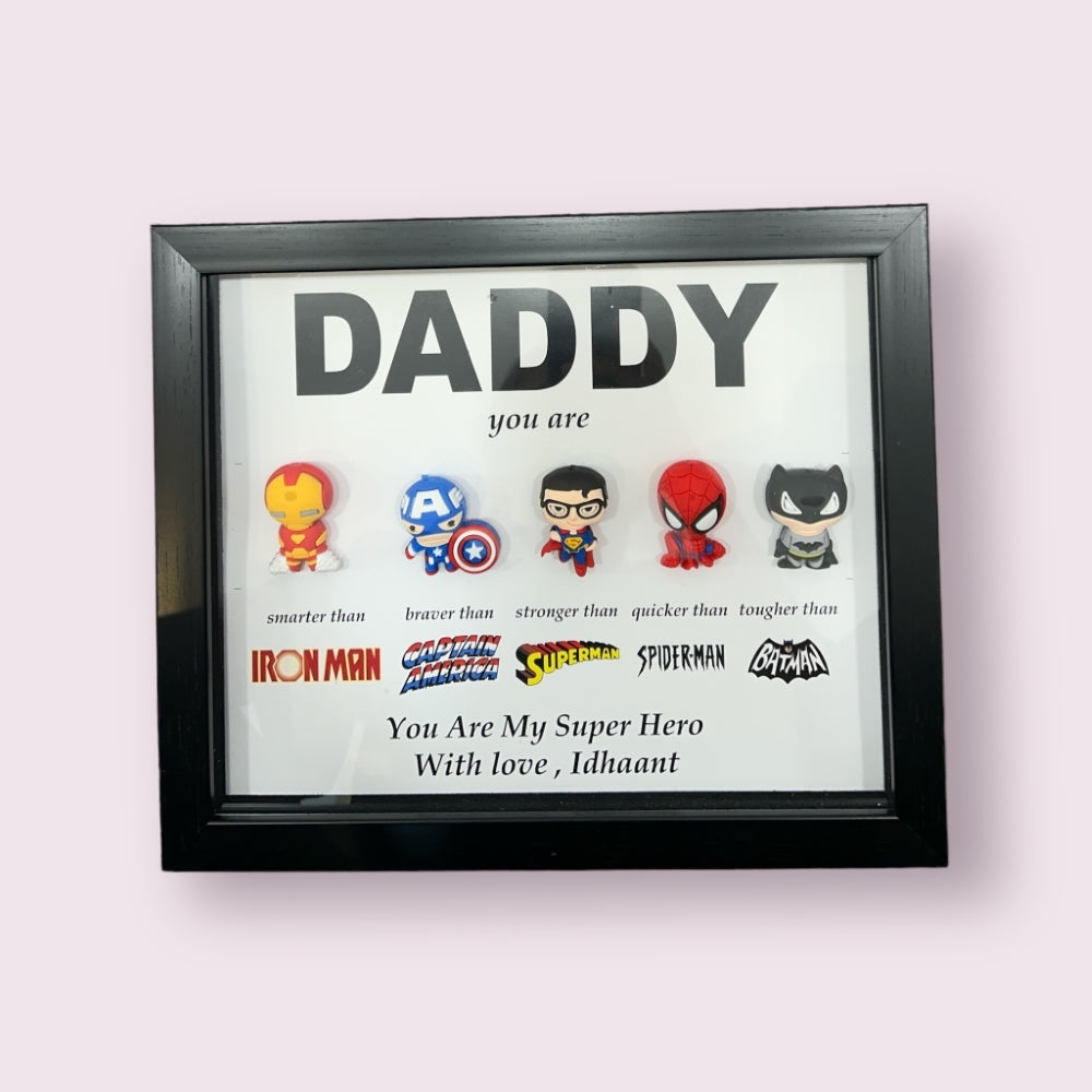 Father's Day 3D Superhero Shadow Box Frame (Daddy)