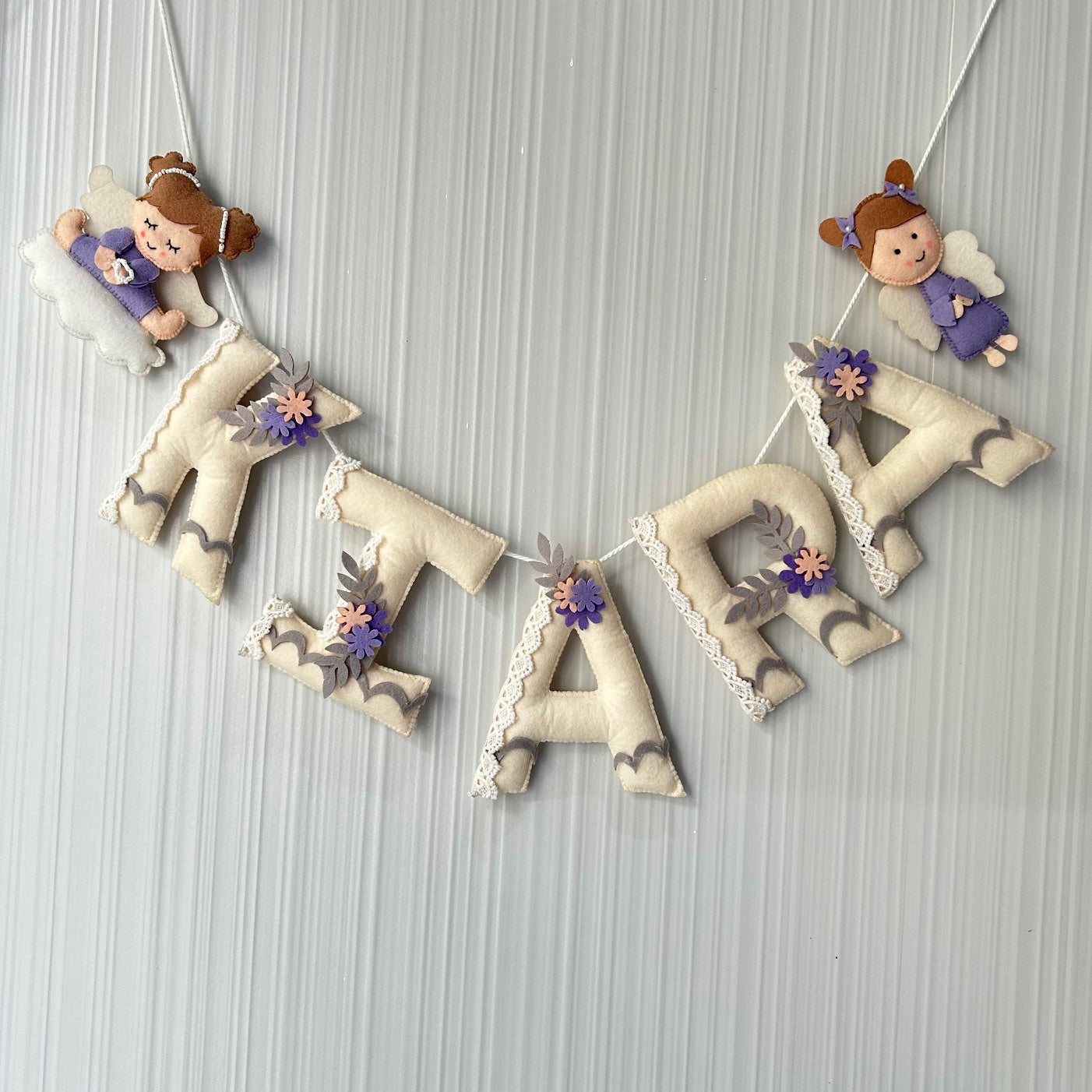 Babble Wrap Felt Fairy Name Bunting/Garland