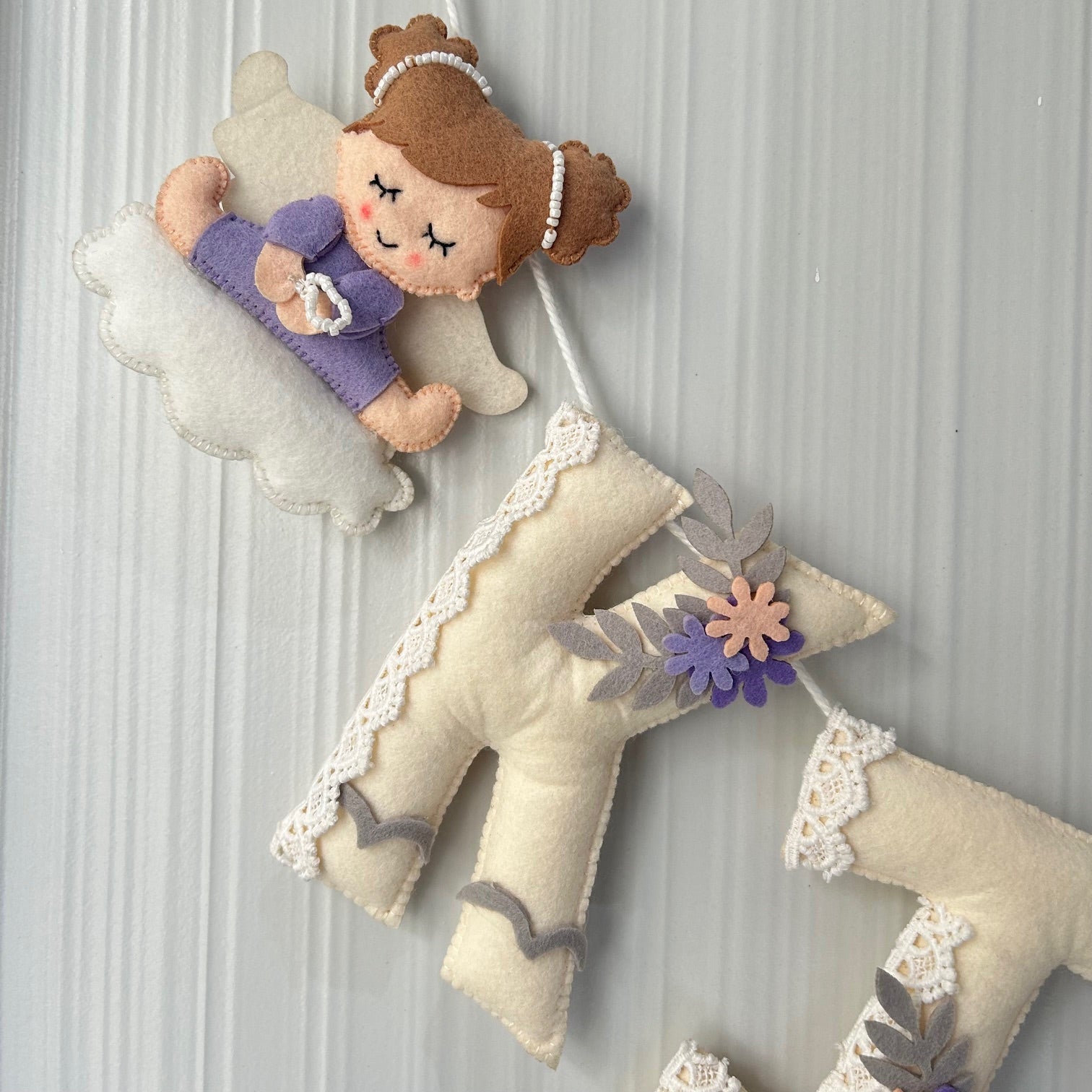 Babble Wrap Felt Fairy Name Bunting/Garland