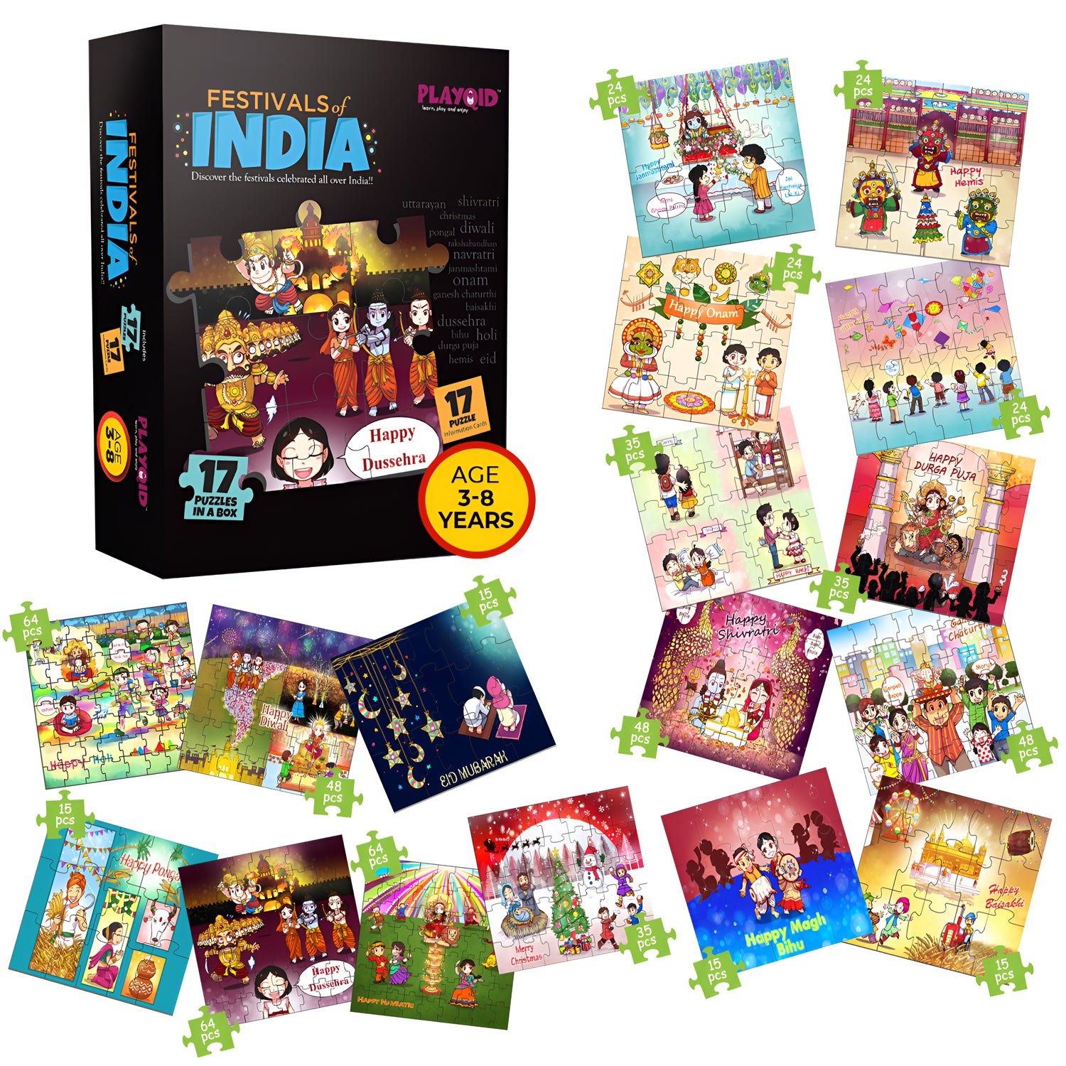 17 In 1 - Festivals Of India - 595 Piece Puzzles