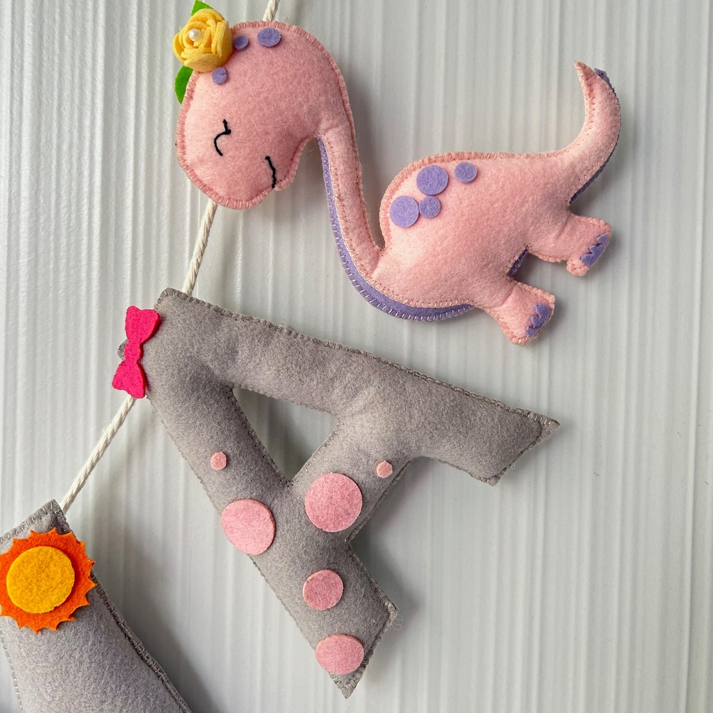 Babble Wrap Fiona The Dinosaur Name Bunting/Garland