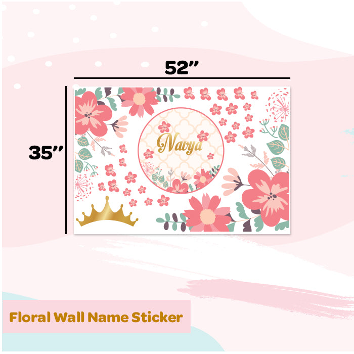 Floral Wall Name Sticker