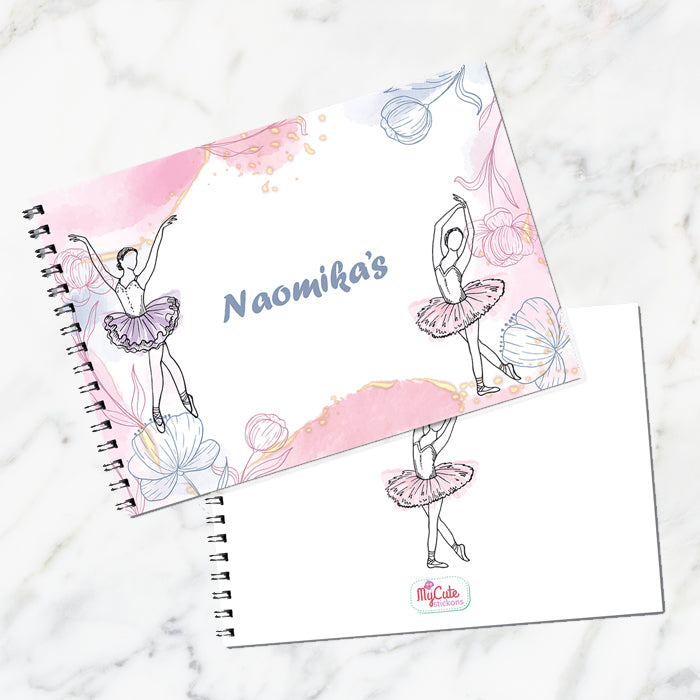 Floral Ballerina Personalised Art Book