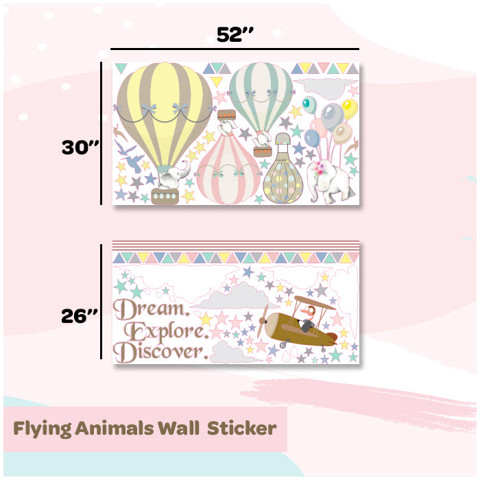 Flying Animals Kids Wall Stickers