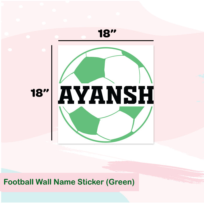 Football Wall Name Sticker(Green)