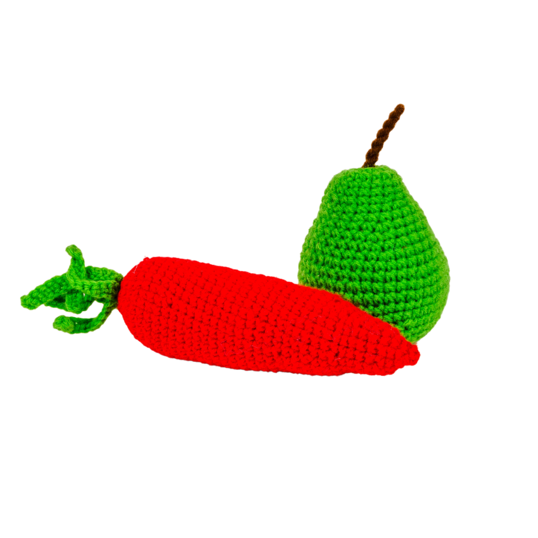 NESTA TOYS - Crochet Fruits & Vegetable Toys | Play Food for Kids (10 Pcs)