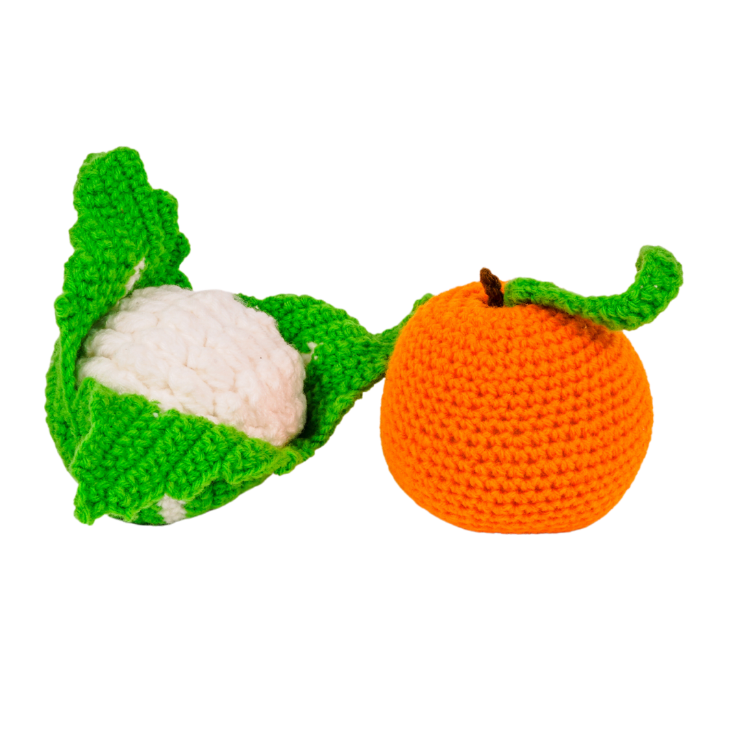 NESTA TOYS - Crochet Fruits & Vegetable Toys | Play Food for Kids (10 Pcs)