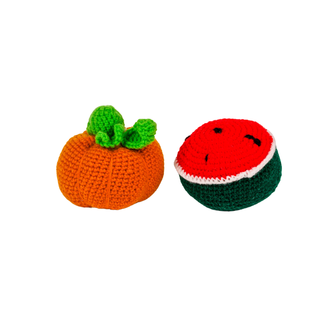 NESTA TOYS - Crochet Fruits & Vegetable Toys | Play Food for Kids (10 Pcs)