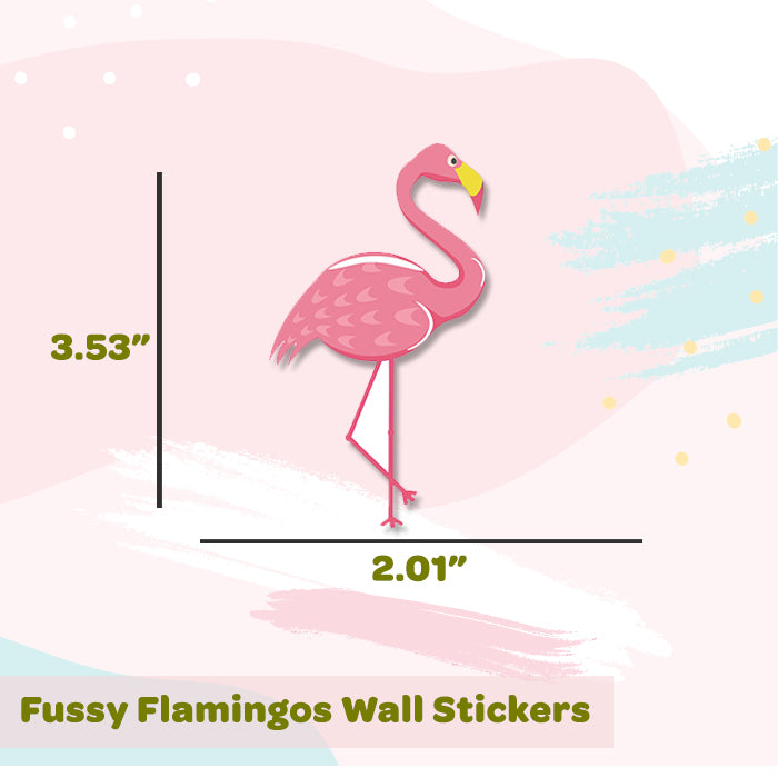 Fussy Flamingo Mini Wall Art Stickers