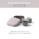 Miniware Grow Bento with 2 silipods Lunch Box - Cotton Candy/Grey
