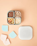 Miniware Grow Bento with 2 silipods Lunch Box - Key Lime/Grey