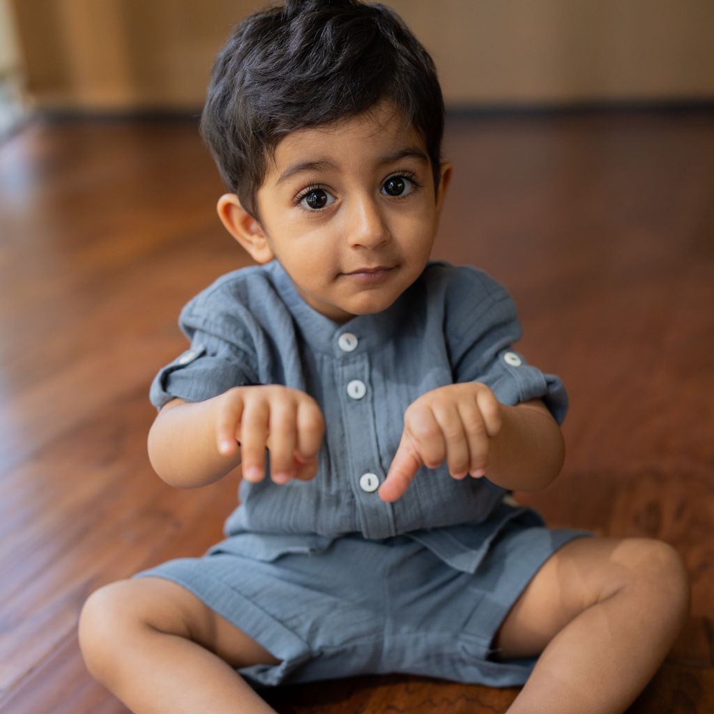 Muslin Shirt & Shorts Set