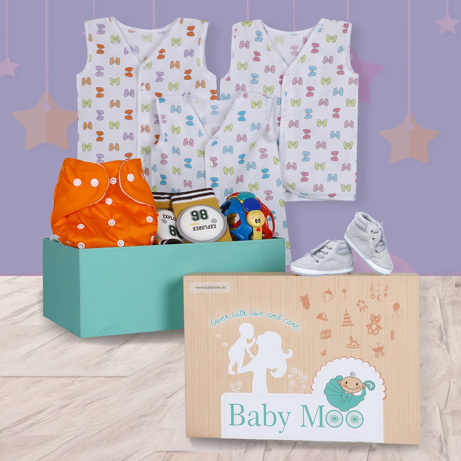 Crawling And Growing Gift Hamper Unisex Multicolour - Baby Moo