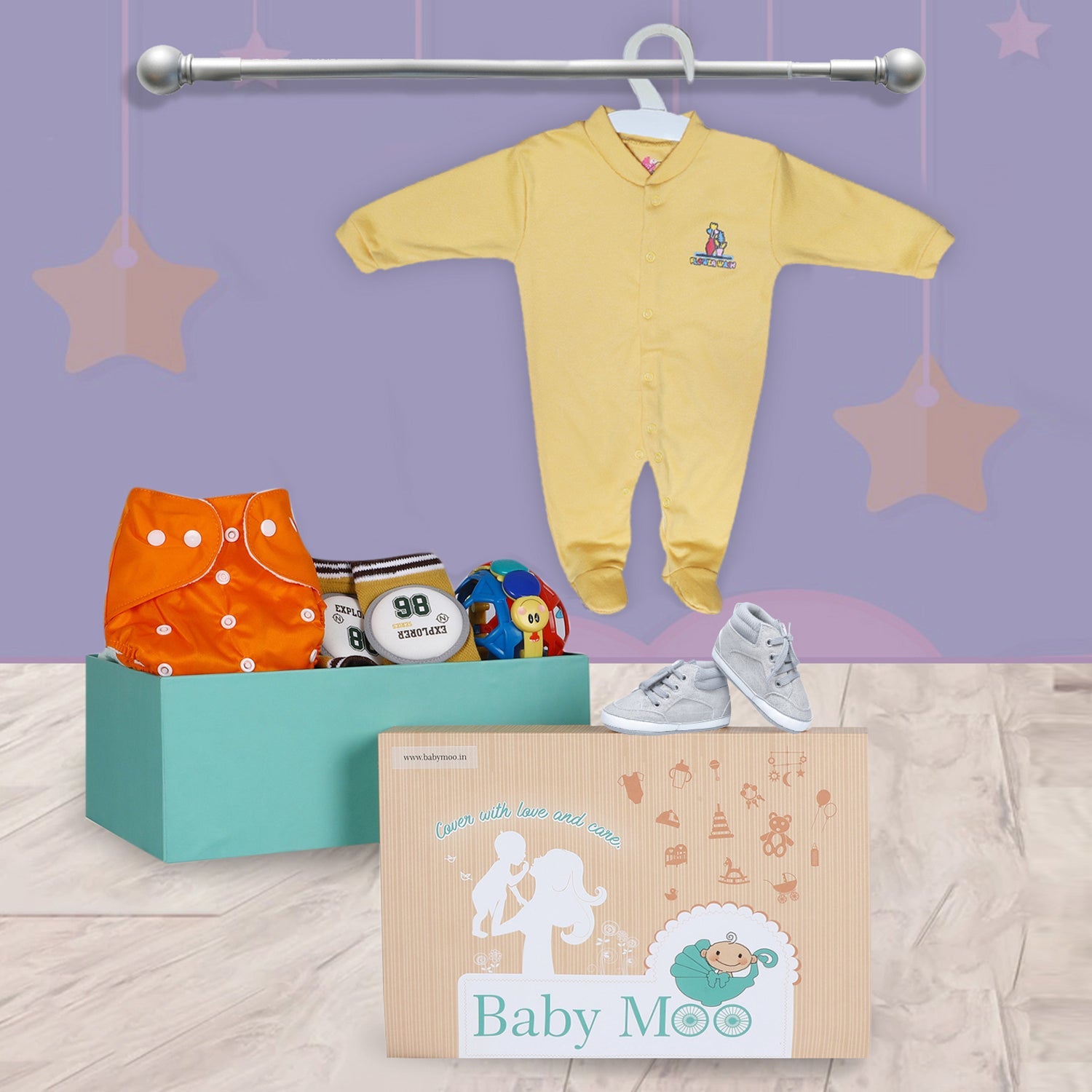 Crawling And Growing Gift Hamper Unisex Multicolour