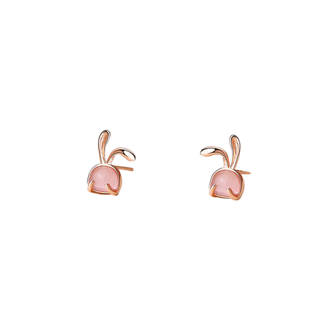 Pink Quartz Bunny Earrings -Little's & More 2023 Collection