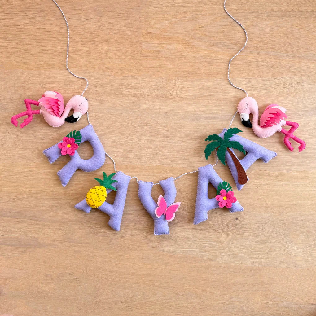 Personalised Name Bunting/Garland Tropical & Woodland